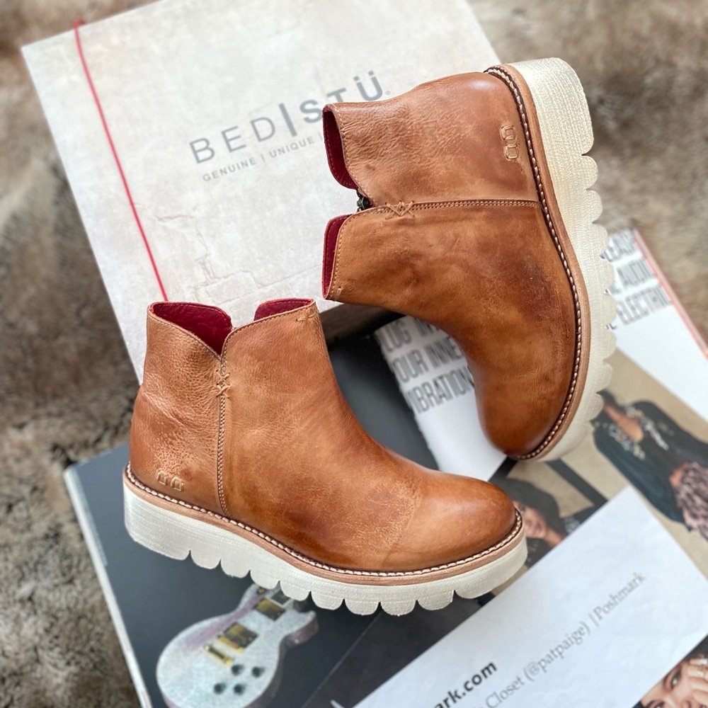Bed Stu Leather Lydyi Wedge Bootie